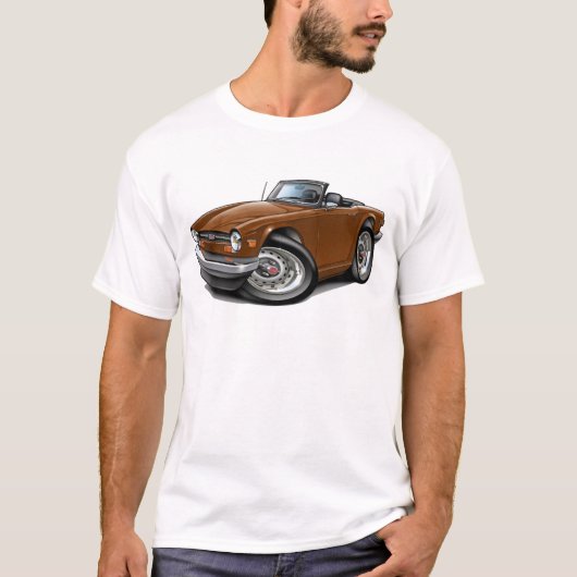 T-shirt Voiture Brown de Triumph TR6 (Devant)