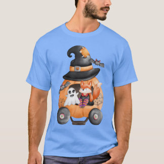 T-shirt Voiture citrouille Halloween drôle