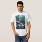 T-shirt Voiture classique bleue (Devant entier)