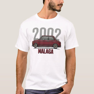 T-shirt Voiture classique BMW 2002 Malaga Red