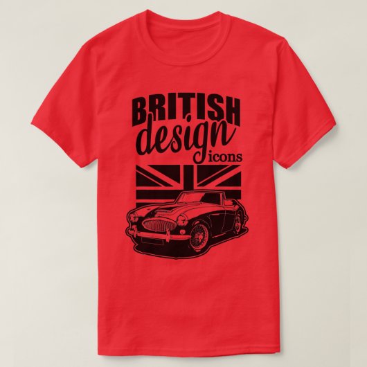 T-shirt Voiture classique britannique Austin Healey (Design devant)