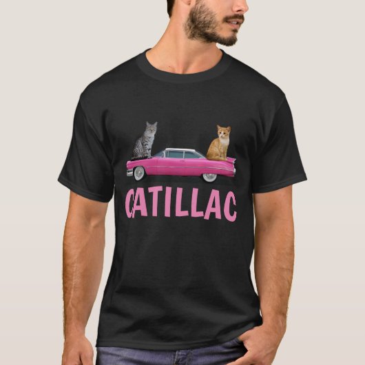 T-SHIRT VOITURE CLASSIQUE CADDY ROSE CAT (Devant)