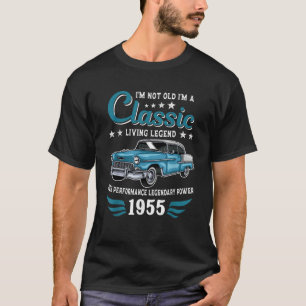 T-shirt Voiture Classique D'Anniversaire vintage 1955 Pour