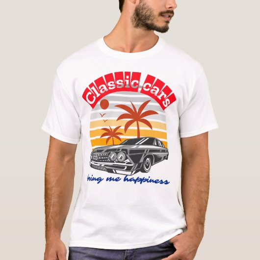 T-shirt Voiture classique de Lowrider Chevrolet Impala (Devant)