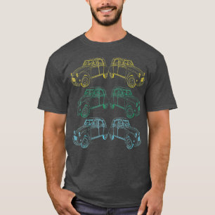 T-shirt Voiture Classique Français Voiture 2CV Retro Vinta