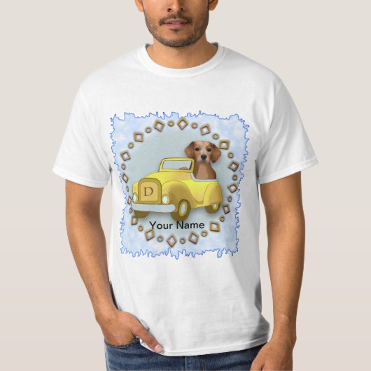 T-shirt Voiture conduite par Beagle (Devant)