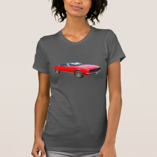 T-shirt voiture convertible rouge de muscle de 1967 Camaro