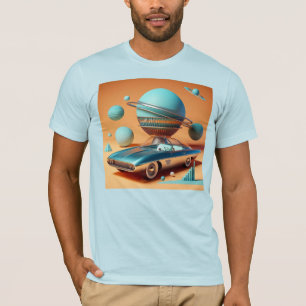 T-shirt Voiture Cruiser Vue Ciel Futuriste Atomique
