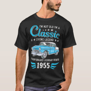T-shirt Voiture D'Anniversaire 1955 Pour Légendes Nées En 