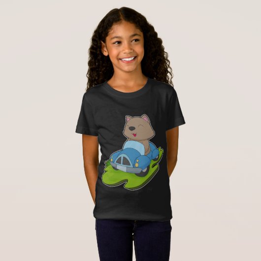 T-Shirt Voiture de chat (Devant entier)