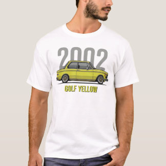 T-shirt Voiture de collection jaune Golf BMW 2002