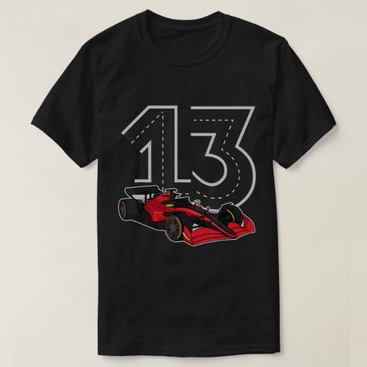 T-shirt Voiture de course Anniversaire Garçon Course Numér (Design devant)
