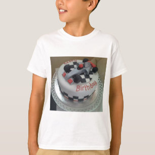 T-shirt voiture de course d'anniversaire heureuse