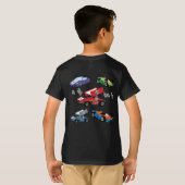 T-shirt voiture de course pour enfants (Dos entier)