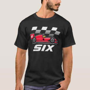 T-shirt Voiture de course pour enfants 6e anniversaire gar