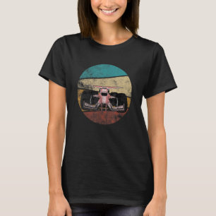 T-shirt Voiture de course Silhouette de Formule vintage Ré