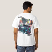 T-shirt Voiture de Drift Extraterrestre (Dos entier)