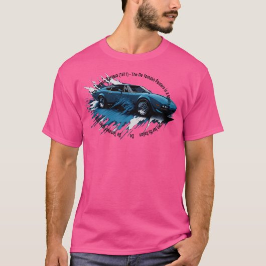 T-shirt Voiture De Mon Père De Tomaso Pantera (Devant)