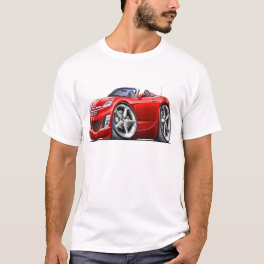 T-shirt Voiture de rouge de ciel (Devant)