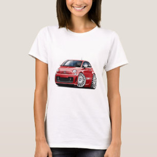 T-shirt Voiture de rouge de Fiat 500 Abarth