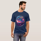 T-shirt Voiture De Sport De Rendu Vibrant (Devant entier)
