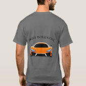 T-shirt Voiture de sport dynamique avec Neon Glow (Dos)