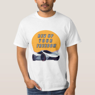 T-shirt Voiture de sport futuriste et citation motivationn