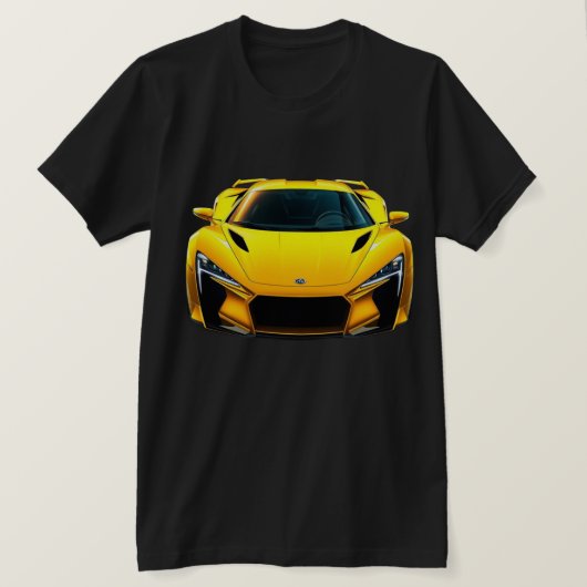 T-shirt Voiture de sport jaune (Design devant)