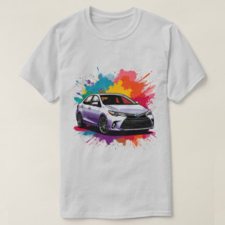 T-shirt Voiture de sport vibrante avec des éclaboussures d