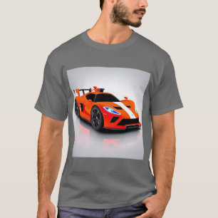 T-shirt Voiture de sport vibrante avec néon lumineux
