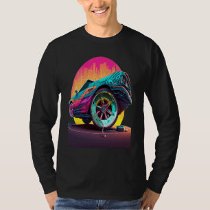 T-shirt Voiture de sport vintage rétro pop 1