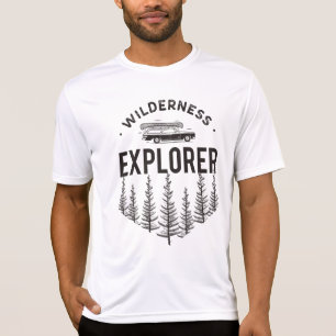 T-shirt Voiture de Station Explorateur de la Nature Canoë