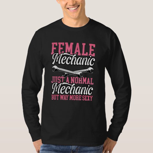 T-shirt Voiture Diesel Fixant Mécanique Femelle Comme Un M (Devant)