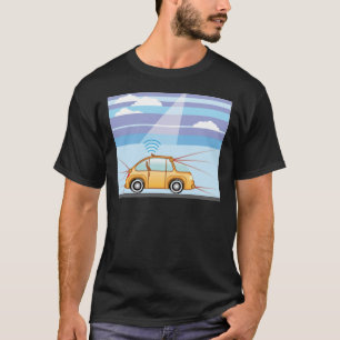 T-shirt Voiture Driverless. Auto-entraînement de la