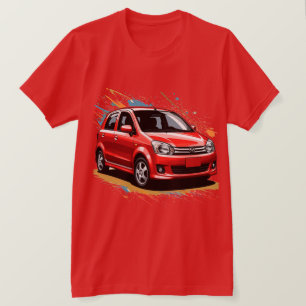 T-shirt Voiture électrique avec éclaboussures de couleurs 