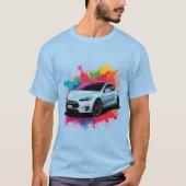 T-shirt Voiture électrique moderne (Devant)