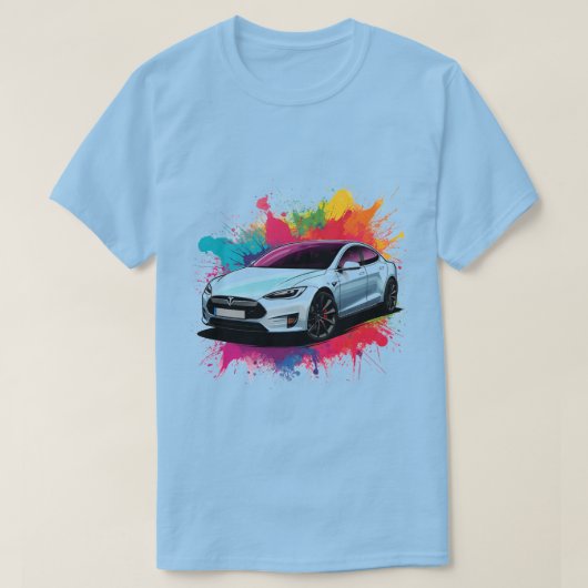 T-shirt Voiture électrique moderne (Design devant)