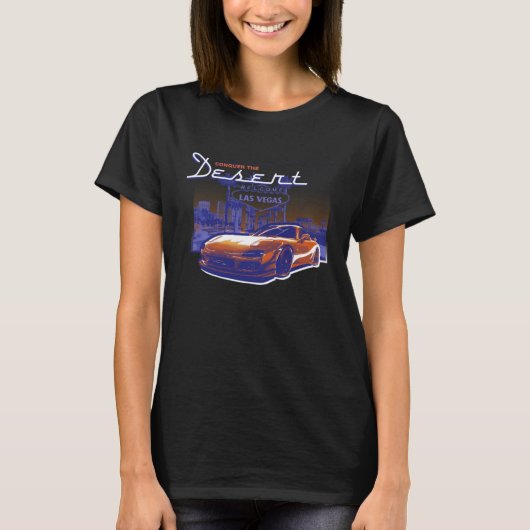 T-shirt Voiture Fanatique Conquérir Le Désert (Devant)