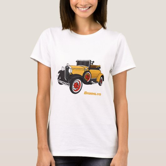 T-shirt Voiture jaune classique 1931 (Devant)