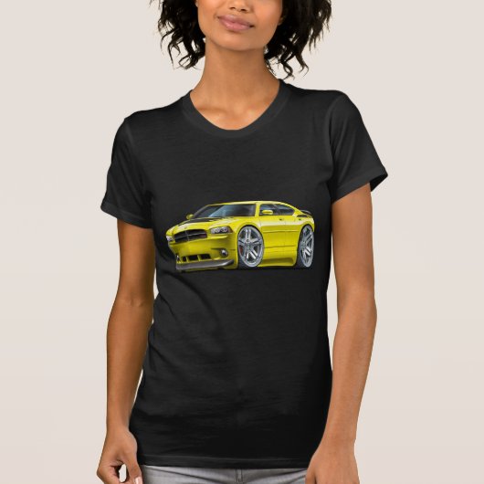 T-shirt Voiture jaune de Daytona de chargeur de Dodge (Devant)