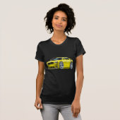 T-shirt Voiture jaune de Daytona de chargeur de Dodge (Devant entier)