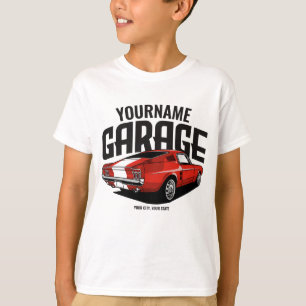 T-shirt Voiture Muscle Personnalisée 1967 Garage Fastback