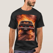 Voiture musculaire SS en feu de pneus