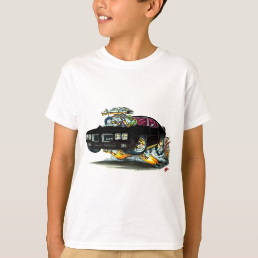 T-shirt Voiture noire de 1970 GTO (Devant)