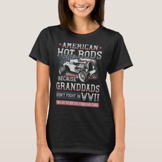 T-shirt Voiture Patriotique Hot Rod - Anciens combattants