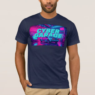 T-shirt Voiture Rétro Garage Cyberpunk Synthwave Néon