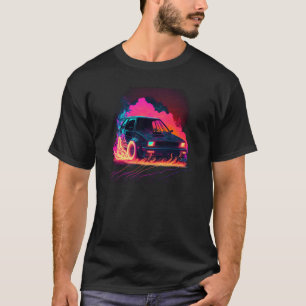 T-shirt Voiture Rétro Vaporwave