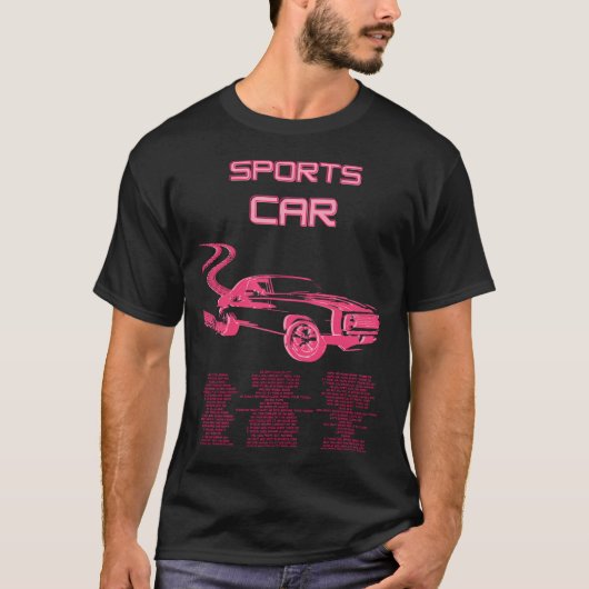 T-shirt Voiture rose (Devant)