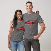 T-shirt Voiture rouge drôle de performance (Unisexe)