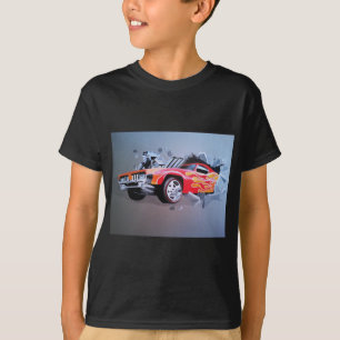 T-shirt Voiture S'Écrasant À Travers Le Mur
